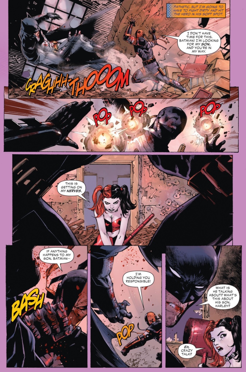 Batman fights Deathstroke Ben Affleck Batflek