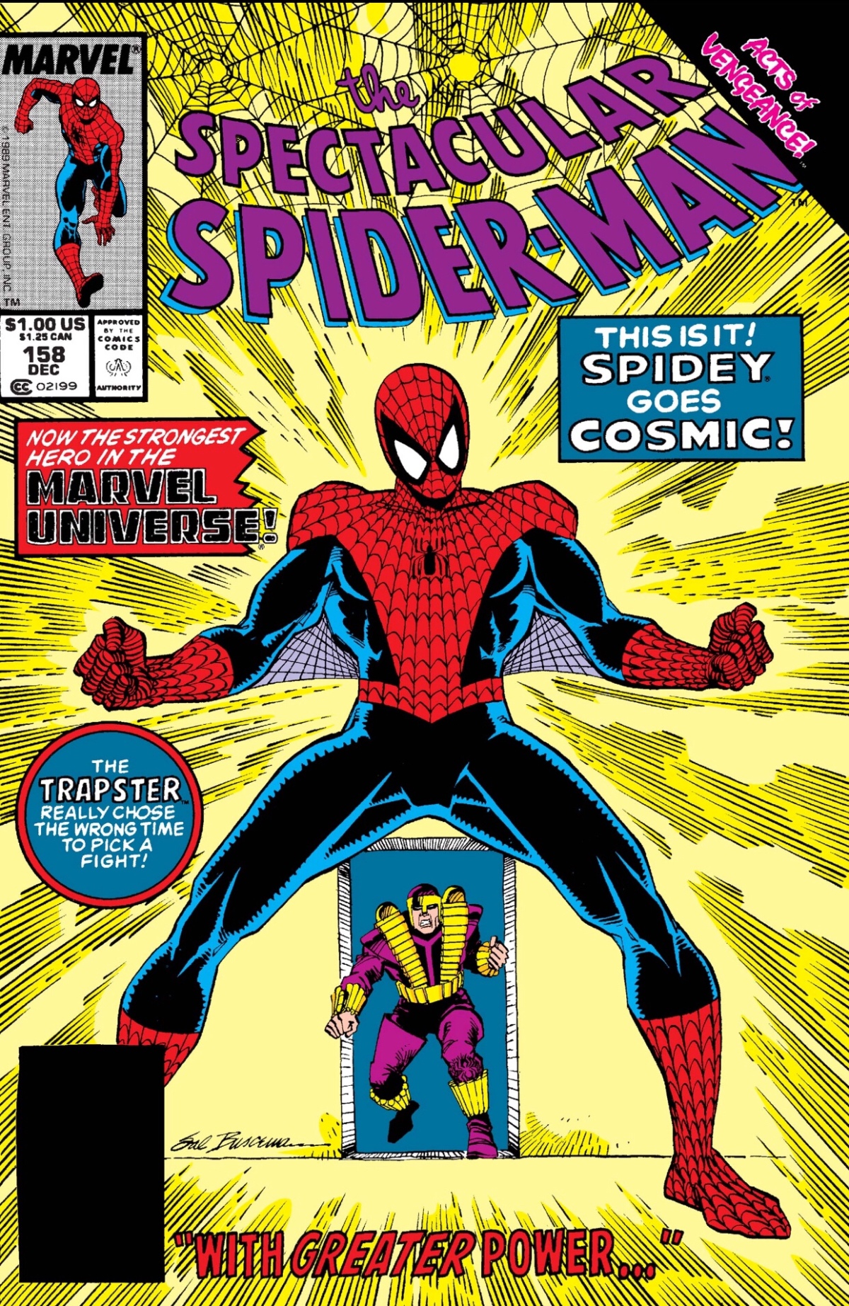 Cosmic Powered Spectacular Spider-Man vs. The Trapster (The Spectacular Spider-Man #158)