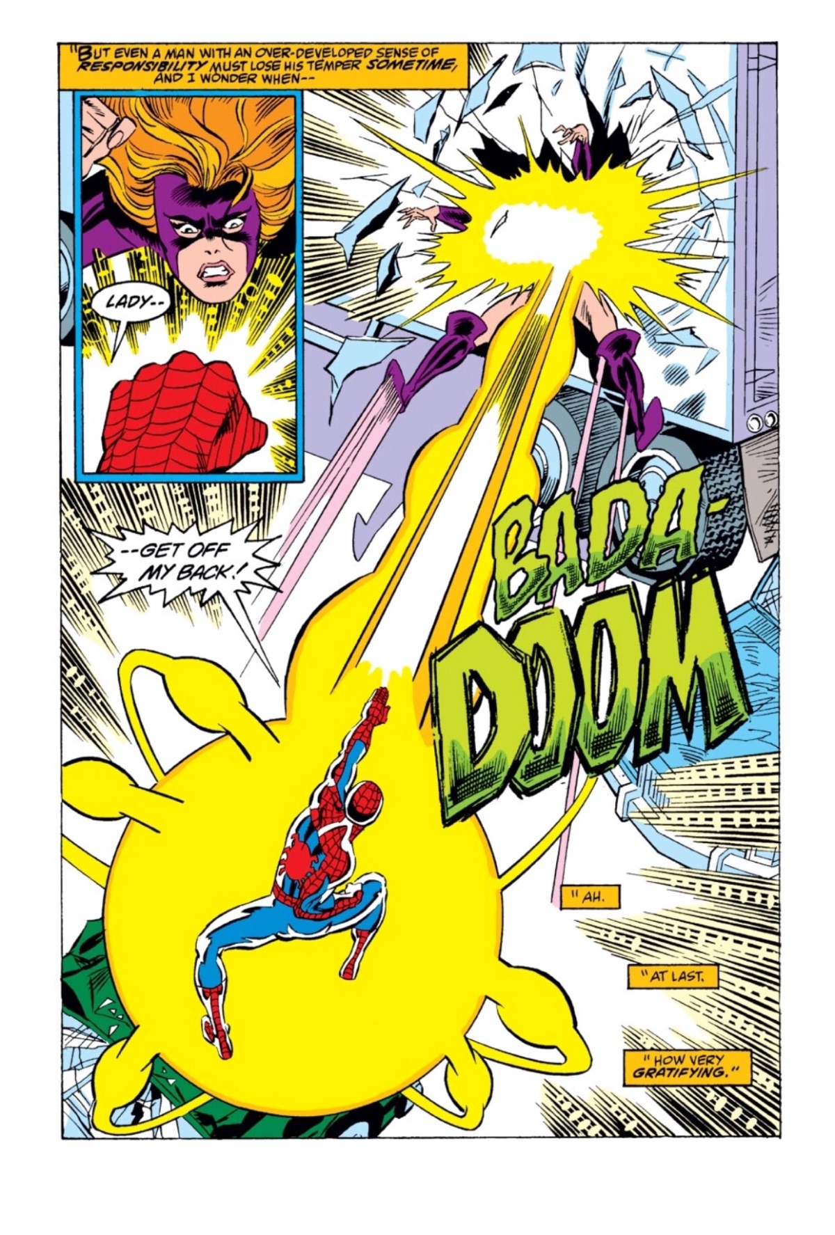 Cosmic Powered Amazing Spider-Man vs. Titania (Web of Spider-Man #59, 1989)